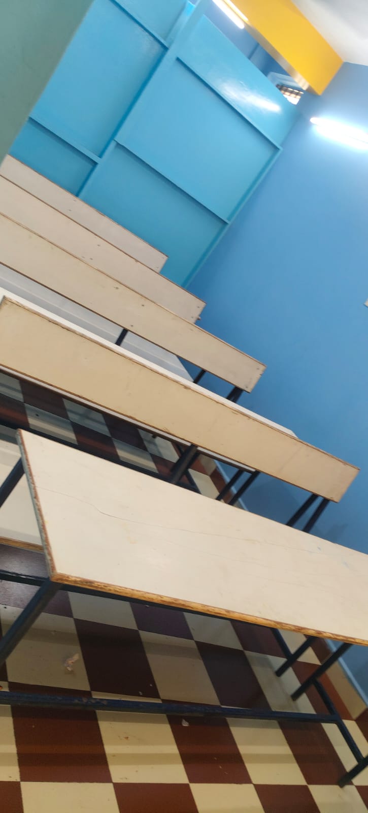 Well-arranged classroom desks at JP Goodwill Tuition Centre